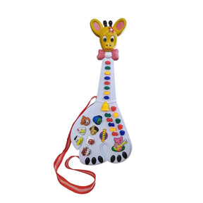 Brinquedo Guitarra de Animais Infantil Musical Bebê Com Luz