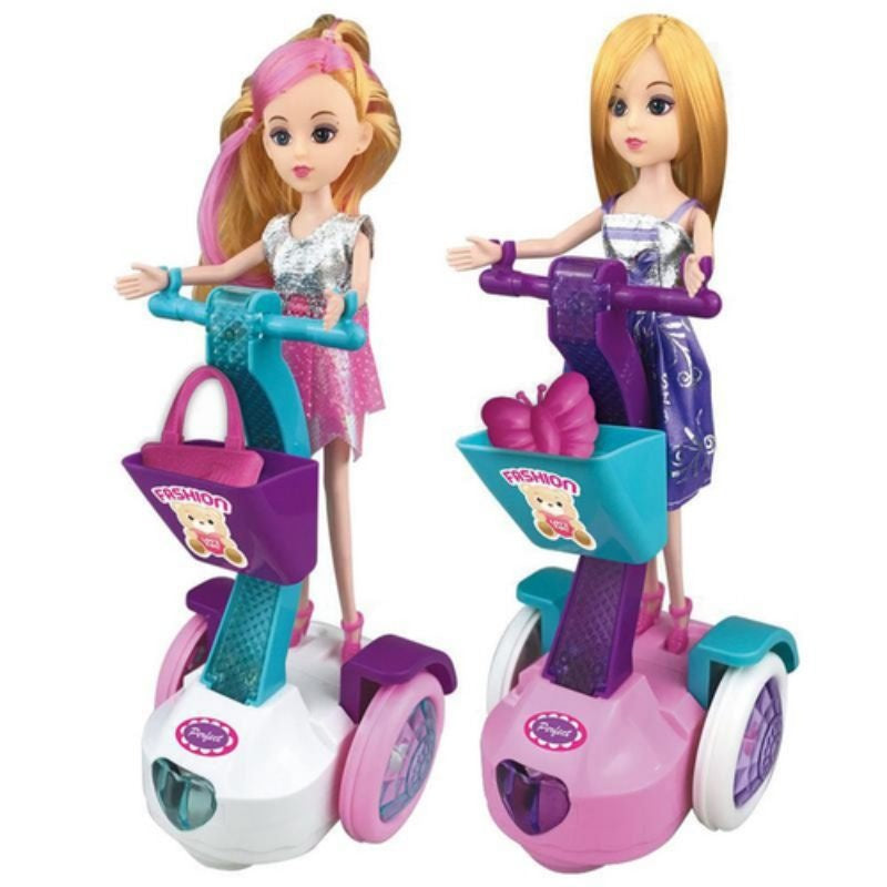 Boneca Infantil Car Balance - Boneca No Hoverboard Musical Com Som, Luz e Movimento