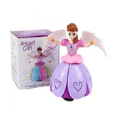 Boneca Dançarina Angel Musical Luminoso Luz Som Gira 360