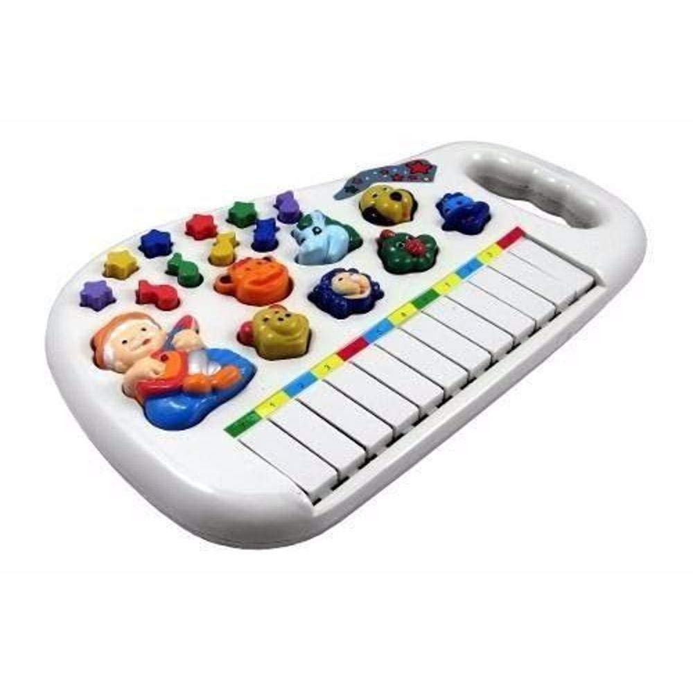 Piano Teclado Musical Bichos Infantil Sons Eletronicos