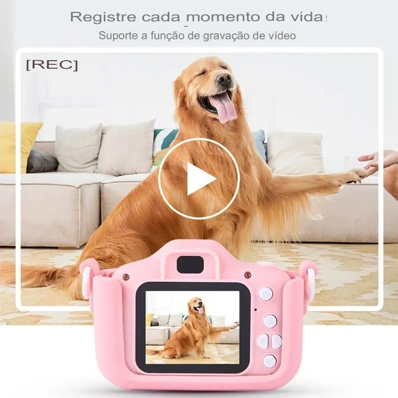 Câmera Infantil 12MP Full HD - Pequena, Segura e Cheia de Diversão!