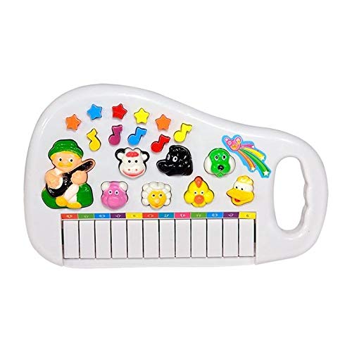 Piano Teclado Musical Bichos Infantil Sons Eletronicos