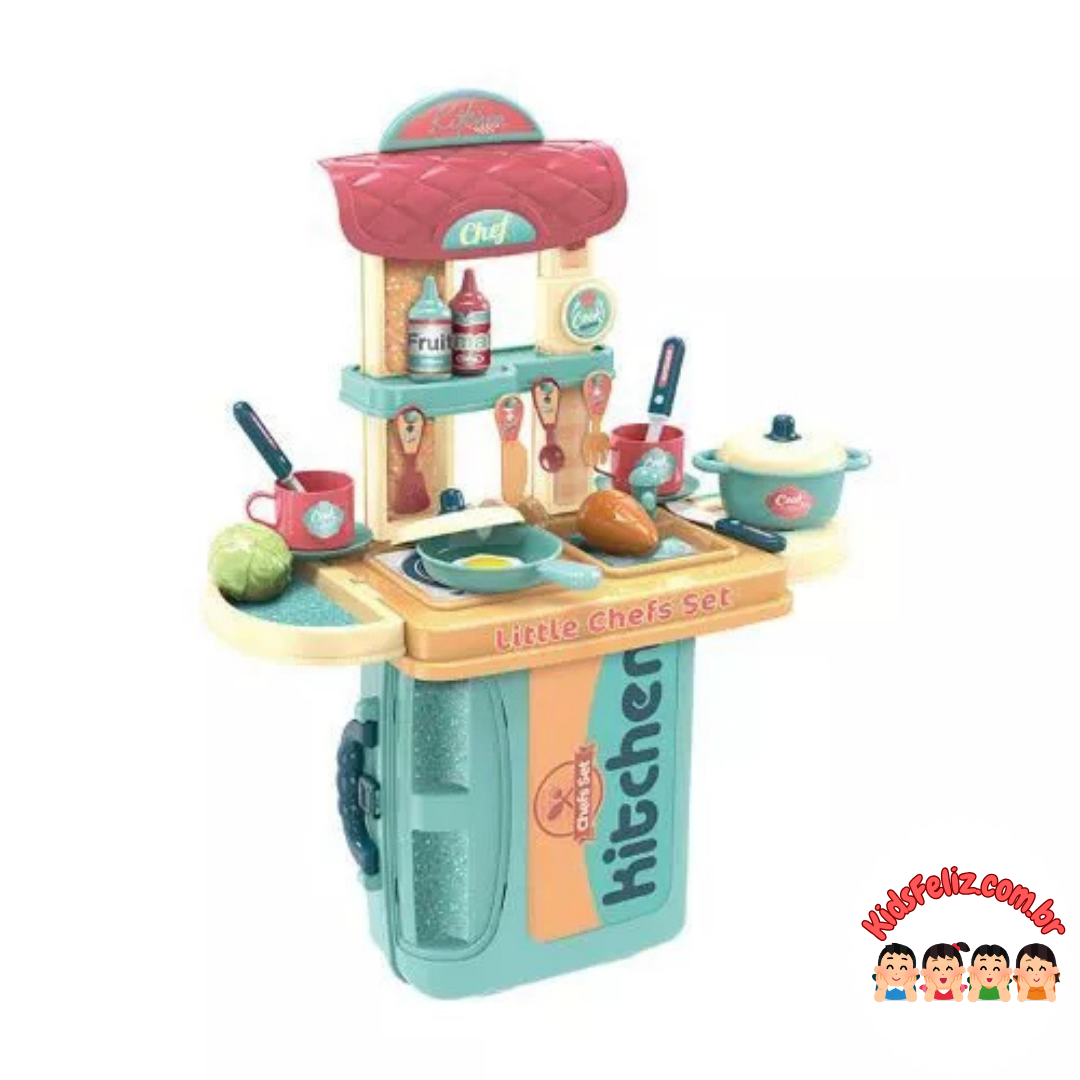 Cozinha Infantil 3 em 1 Portátil - Mega Compras