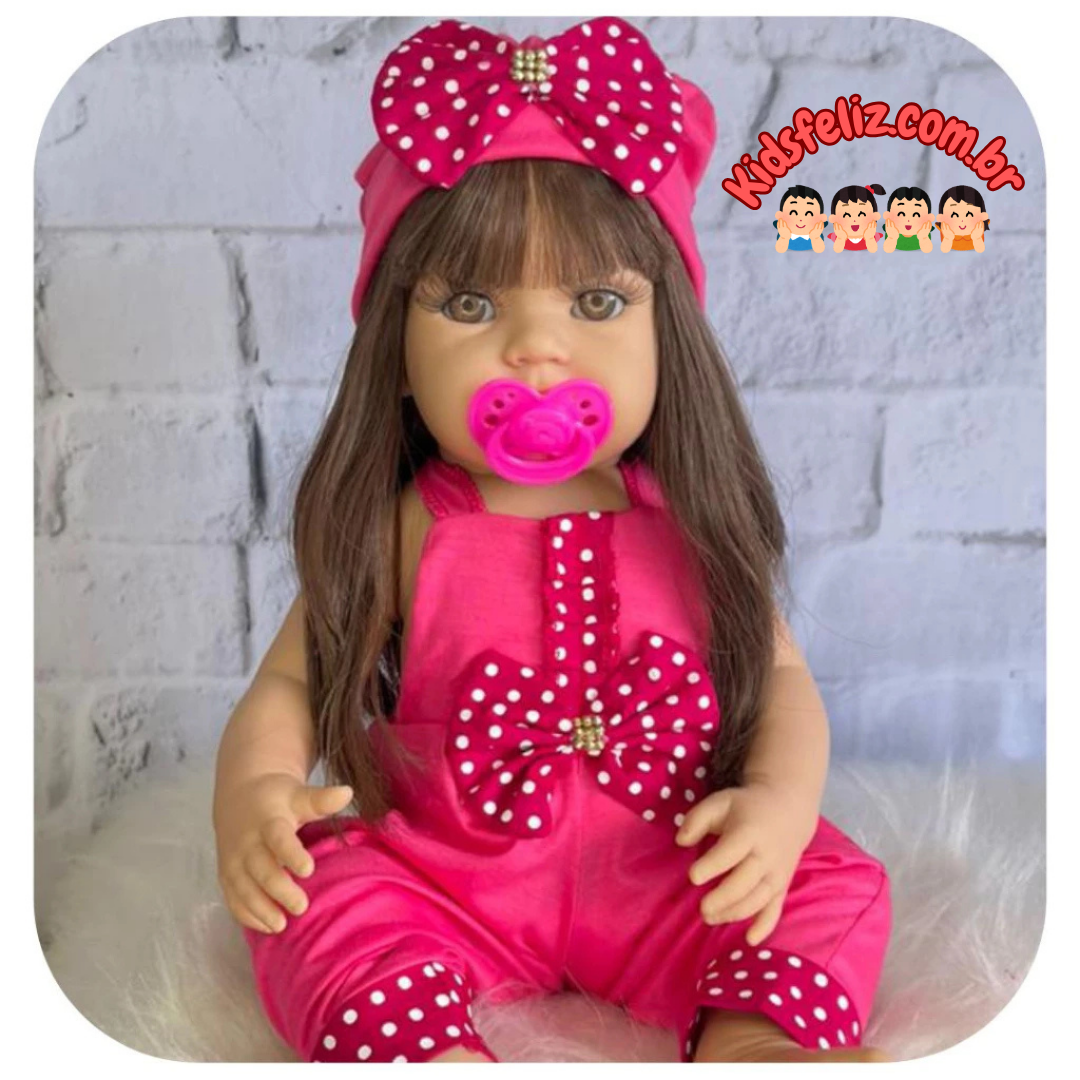 Bebê Reborn Luana Boneca Realista 100% Original - Uma Princesa com Roupinha Rosa!