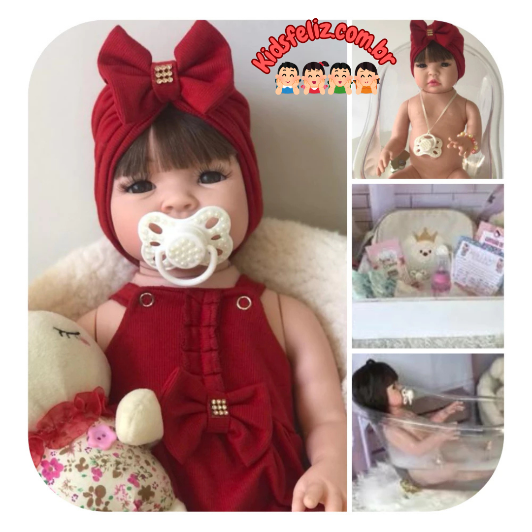 Bebê Reborn Laurinha Boneca Realista 100% Original - Uma Princesa de Vermelho!