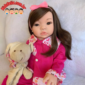 Bebê Reborn Sandy Boneca Silicone 100% Original - Princesa Linda !