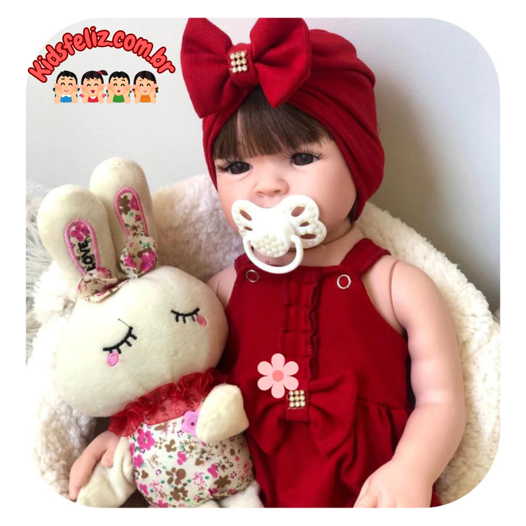 Bebê Reborn Laurinha Boneca Realista 100% Original - Uma Princesa de Vermelho!