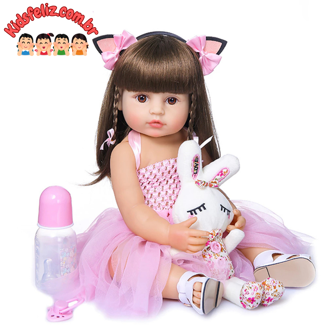 Bebê Reborn Gaby Silicone 100% Original – A Companhia Perfeita para Seus Dias!