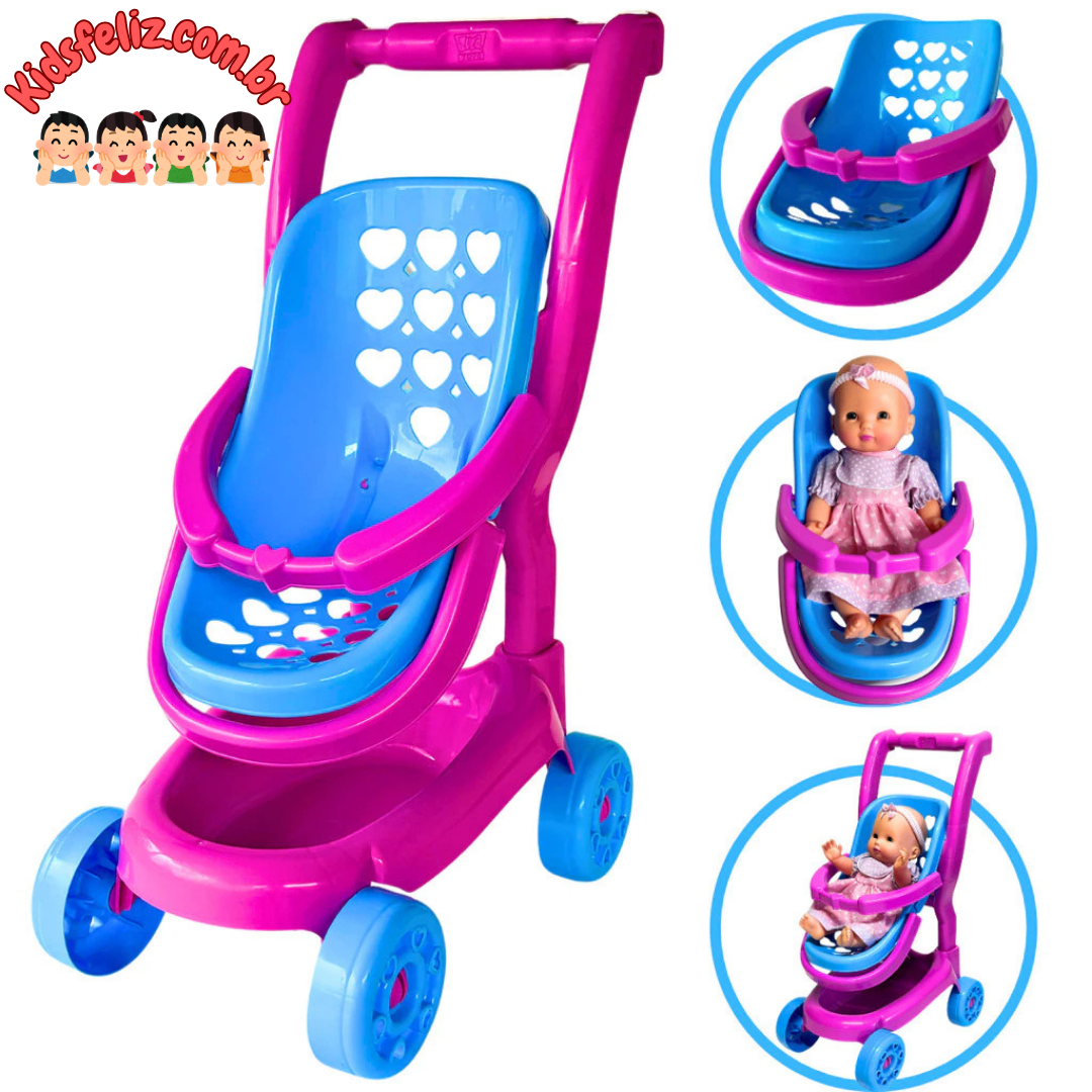 Carrinho de Boneca 2 em 1 - Bebê Conforto para Brincadeiras Incríveis!