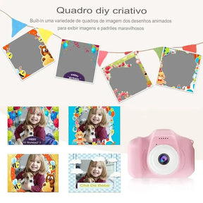 Câmera Infantil 12MP Full HD - Pequena, Segura e Cheia de Diversão!