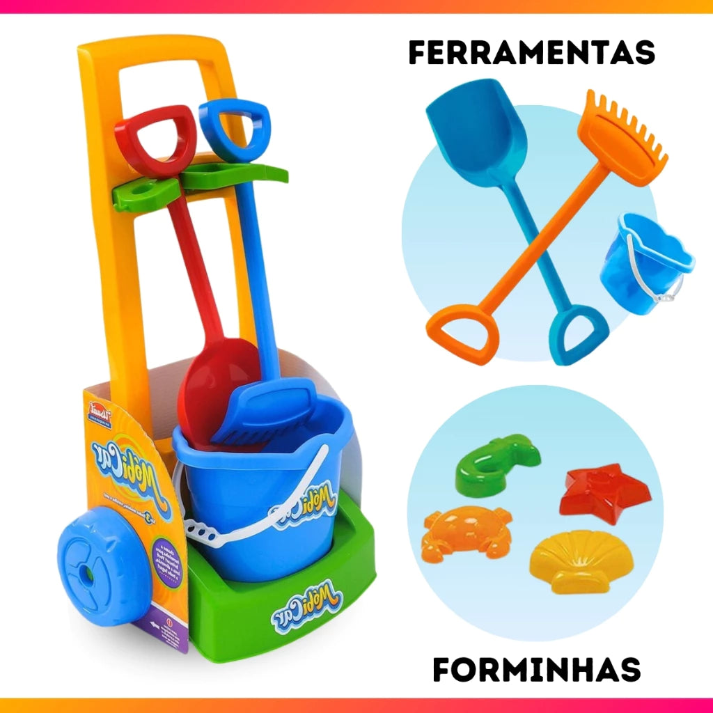 Brinquedo Infantil Faz de Conta - Mercadinho, Praia e Limpeza com Acessórios !