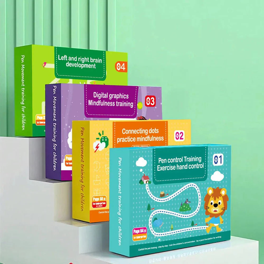 Brinquedo educativo, caderno infantil de atividades sensoriais - 3 a 6 anos