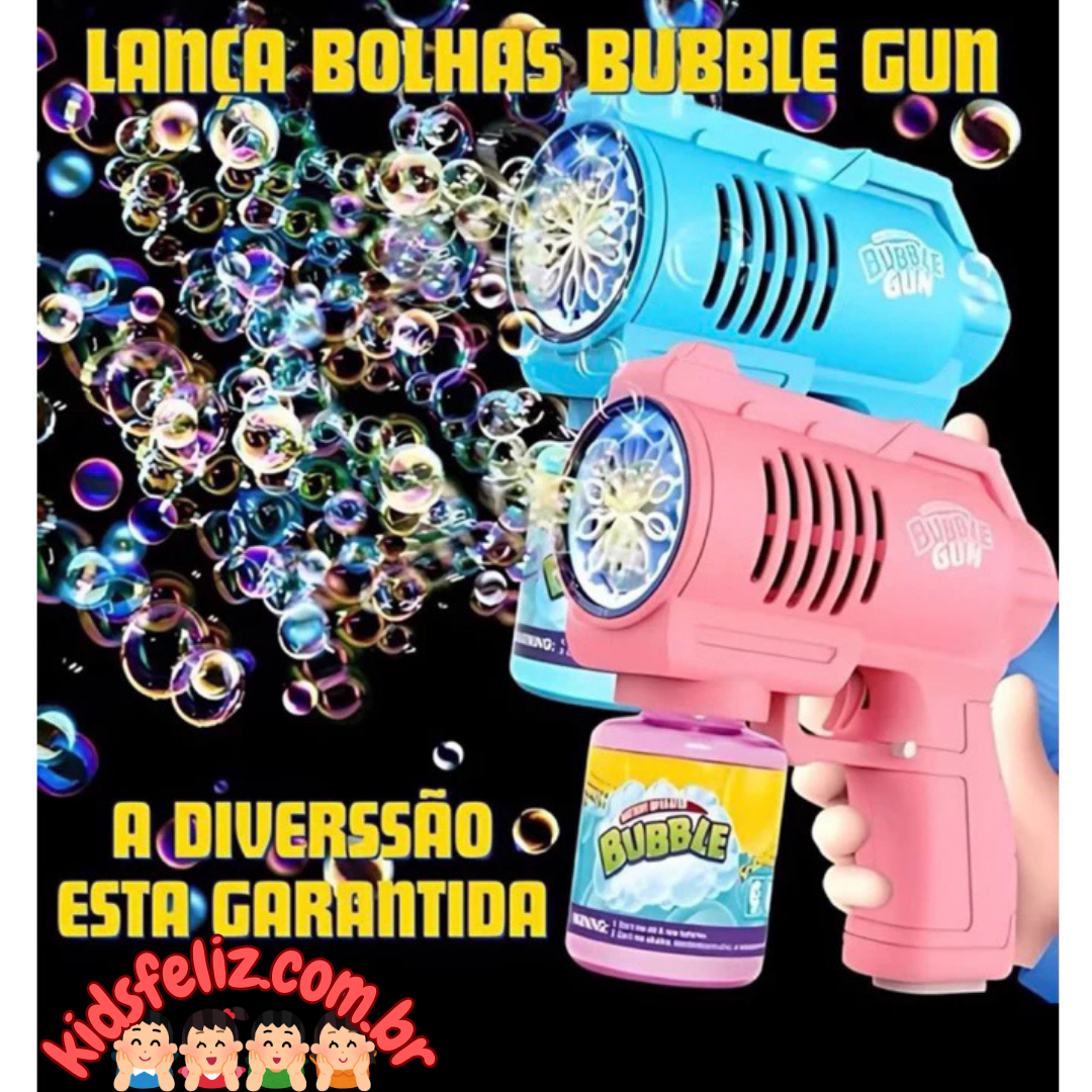 Brinquedo Lançador de Sabão - Lança Bolhas com Luz e Envio Imediato!