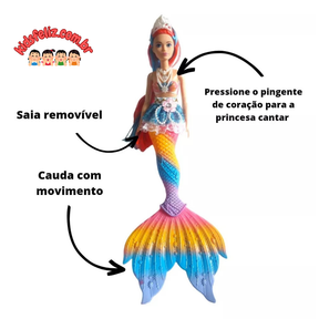 Boneca Mágica com Golfinho - Musical com LED